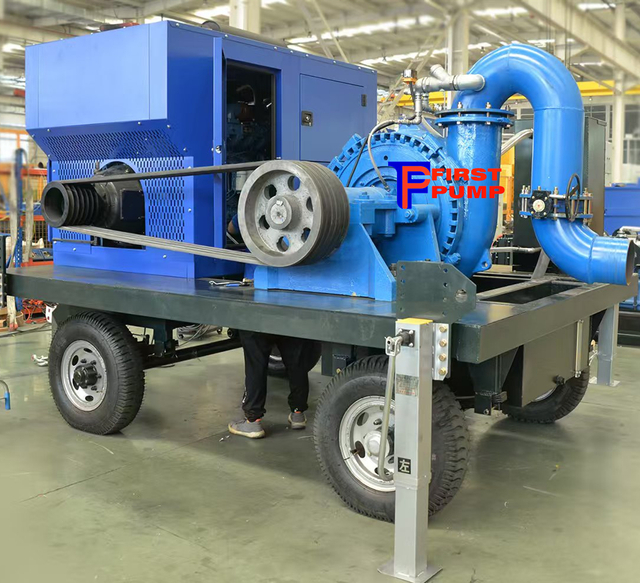 Towable Trailer Mounted Engine-Driven Gravel Dredge Pumps--Mobile Gravel Dredge Pump